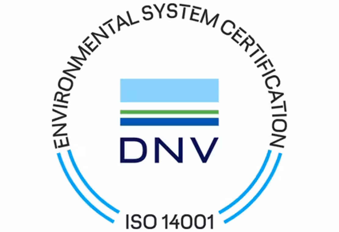 Vi er ISO 14001 certificeret, og dét er vi stolte af
